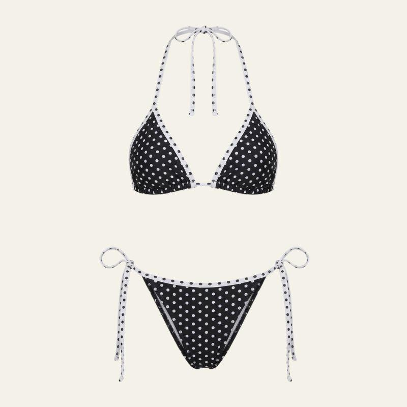 The Riviera Polka-Dot Triangle Bikini