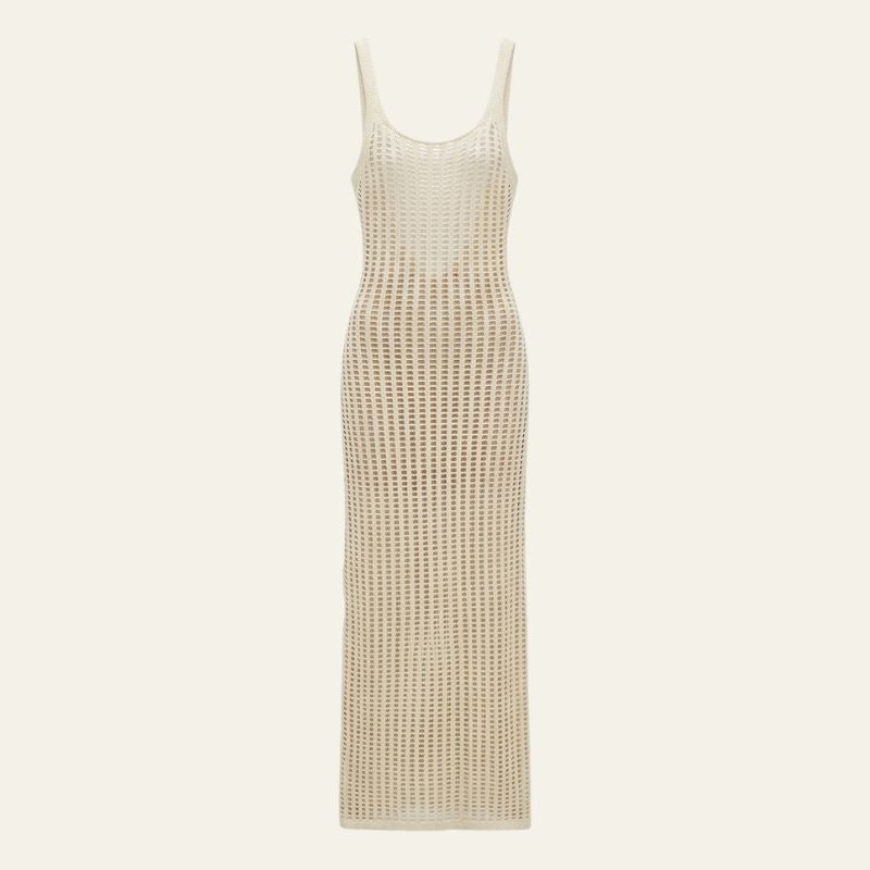 The Riviera Textured Knit Maxi Dress