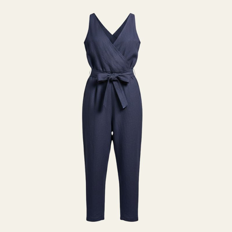 The Kyoto Belted V-Neck Jumpsuit