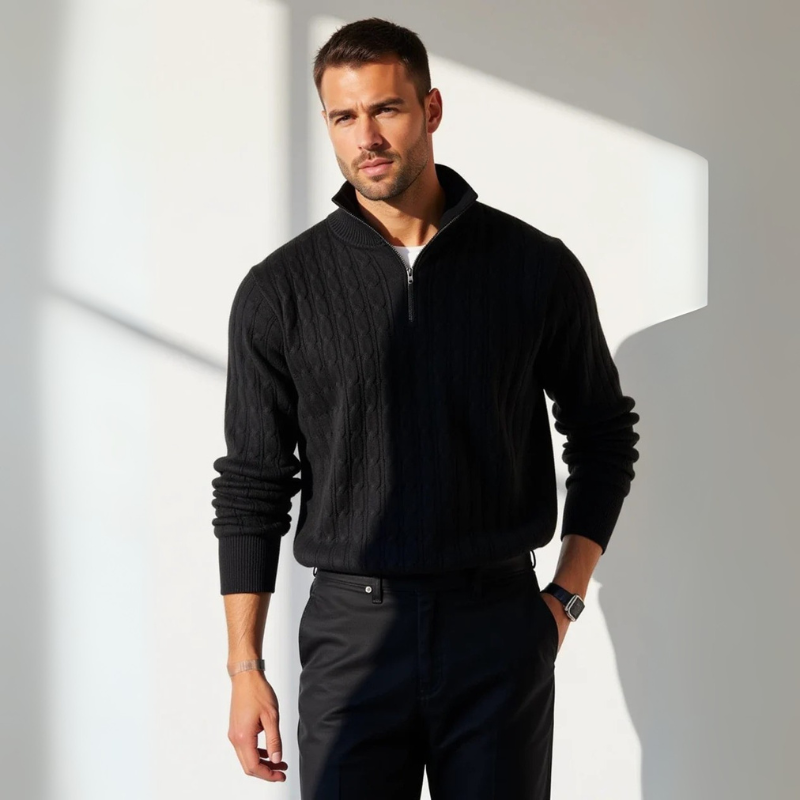 The Ponte Vecchio Quarter Zip Sweater