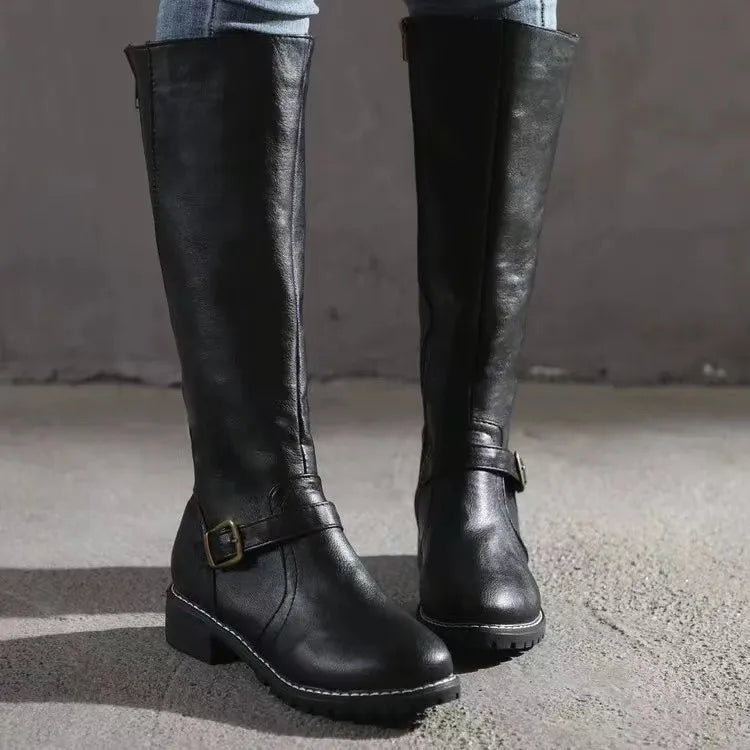 The Verona Zip-Detail Knee-High Boots