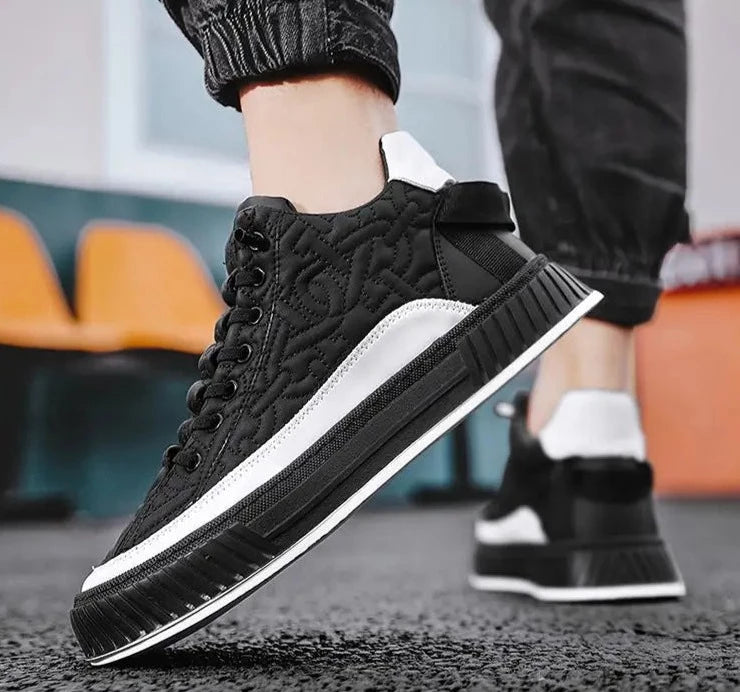 The Metro Quilted-Panel Court Sneakers