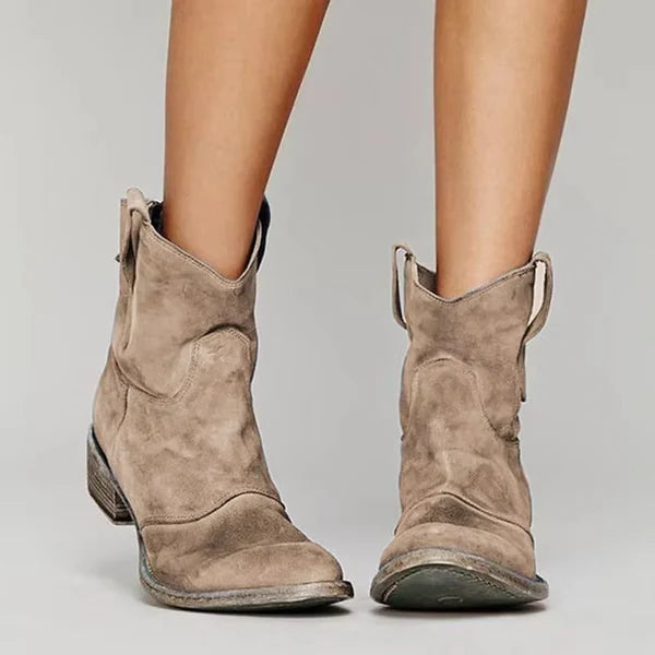 The Sedona Suede-Touch Western Ankle Boot