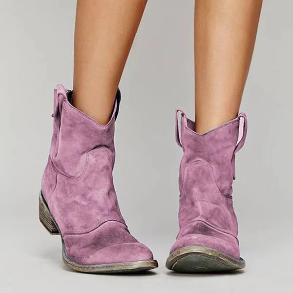 The Sedona Suede-Touch Western Ankle Boot