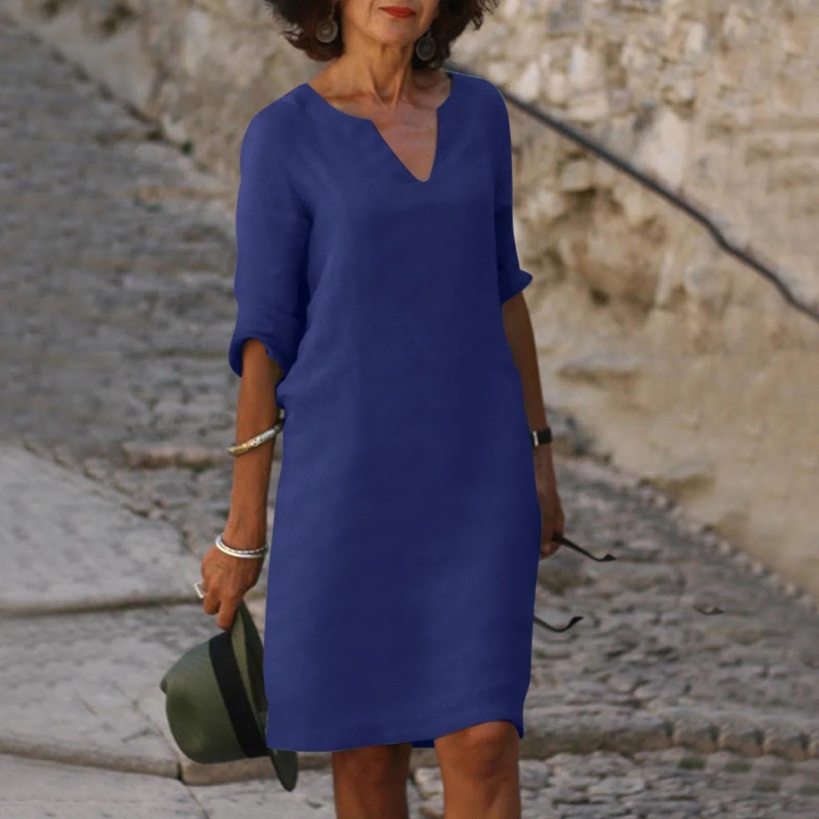 The Amalfi Notch-Neck Midi Dress