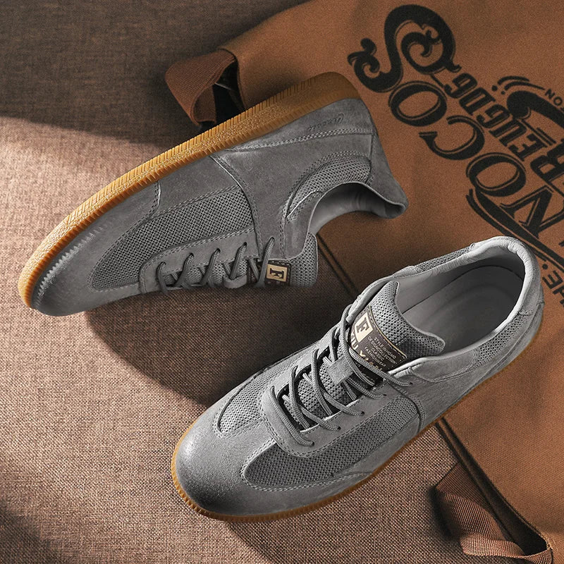 The Madrid Suede-Look Retro Sneakers