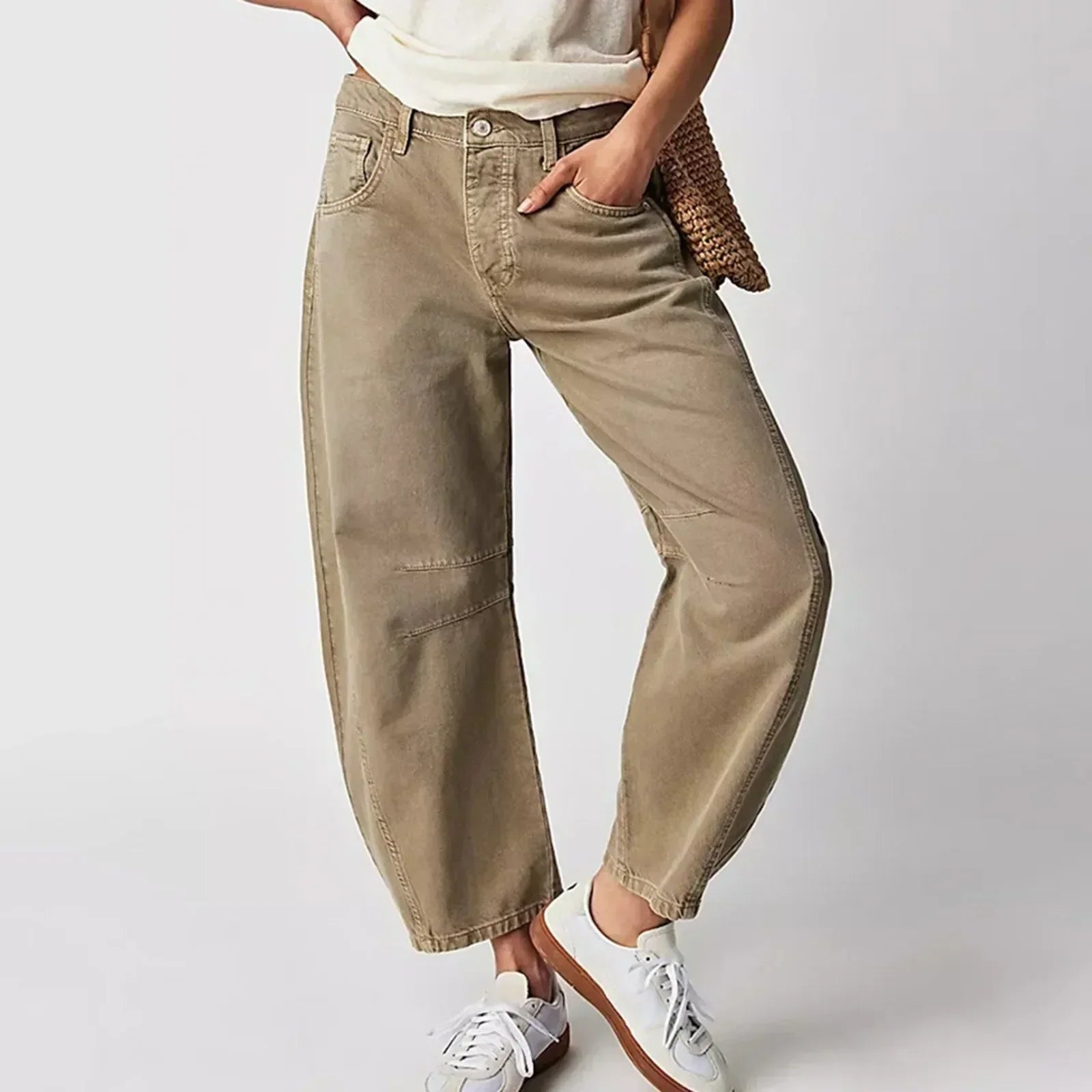 The Avenue Wide-Leg Barrel Jeans
