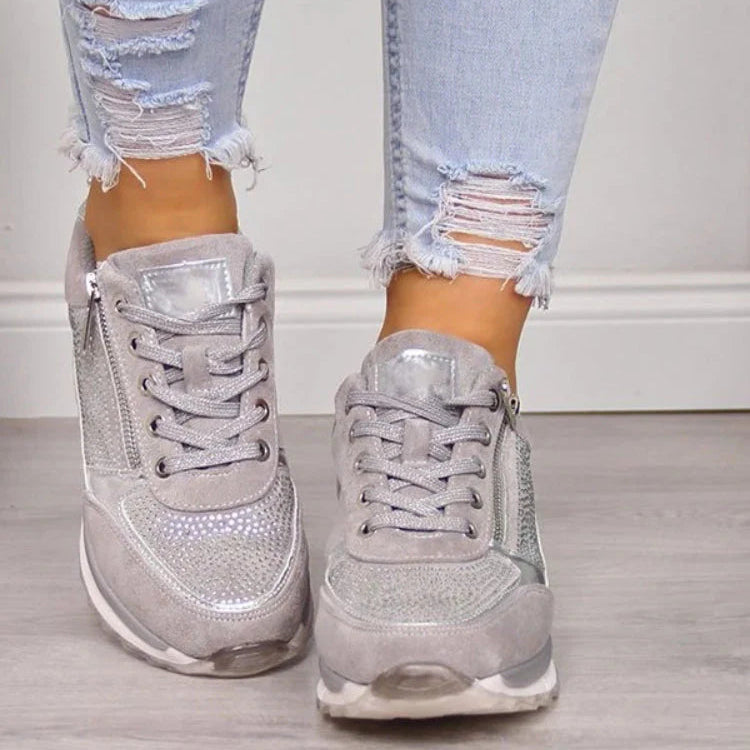 The Verona Side-Zip Wedge Sneakers