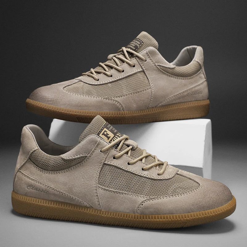 The Madrid Suede-Look Retro Sneakers