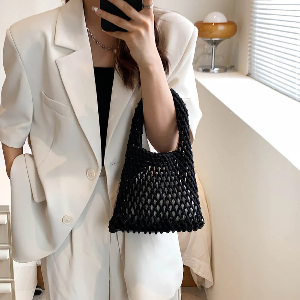 The Capri Open-Knit Shoulder Bag