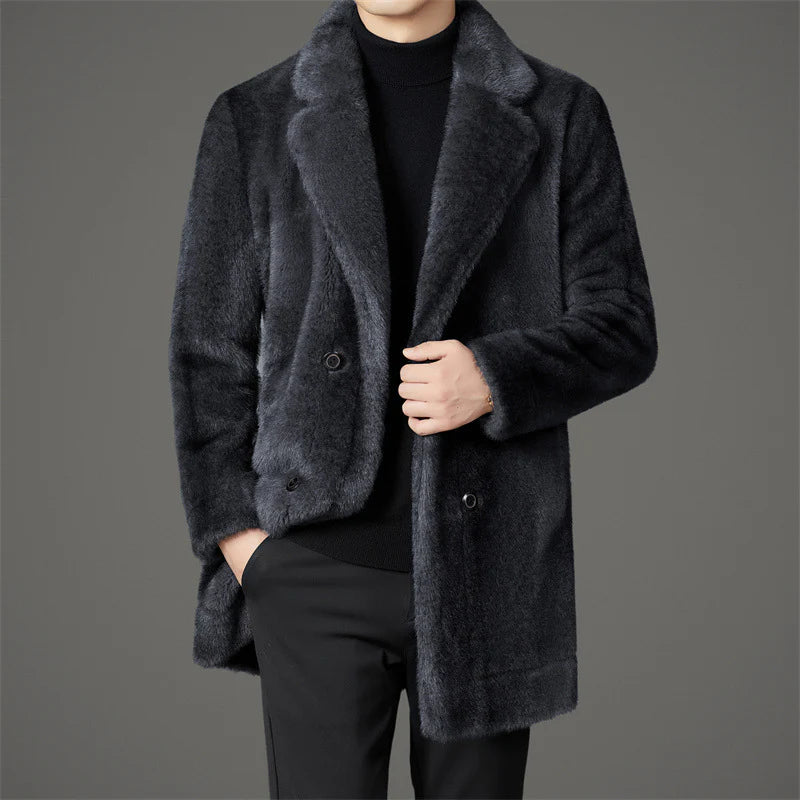 The Oslo Plush Faux-Fur Overcoat