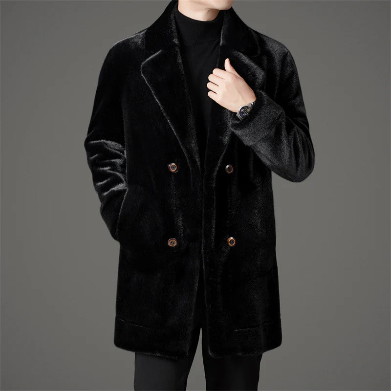 The Oslo Plush Faux-Fur Overcoat