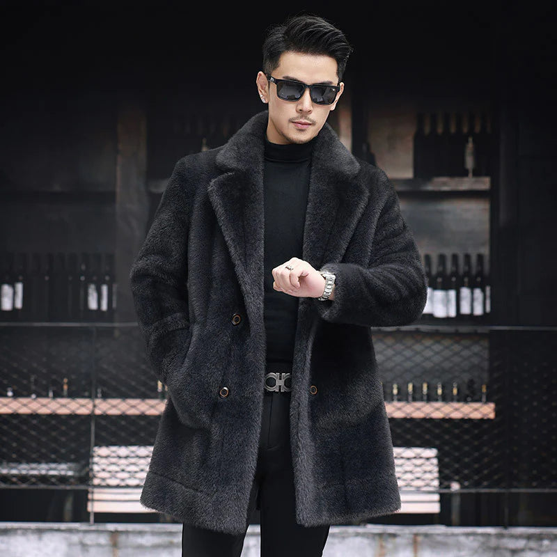 The Oslo Plush Faux-Fur Overcoat