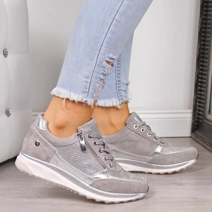 The Verona Side-Zip Wedge Sneakers