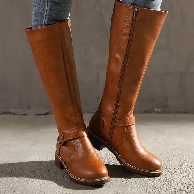The Verona Zip-Detail Knee-High Boots