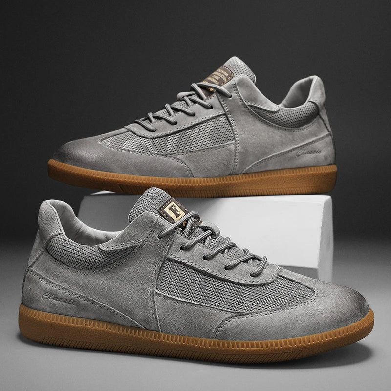 The Madrid Suede-Look Retro Sneakers