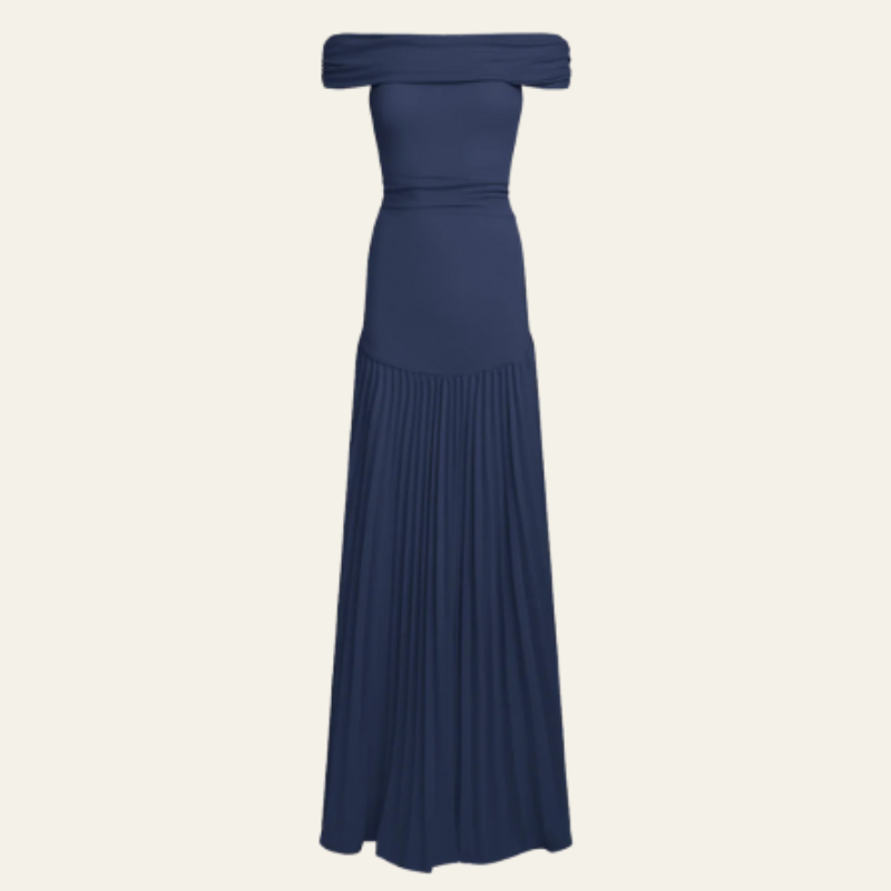 The Amalfi Rayon Off-Shoulder Maxi Dress