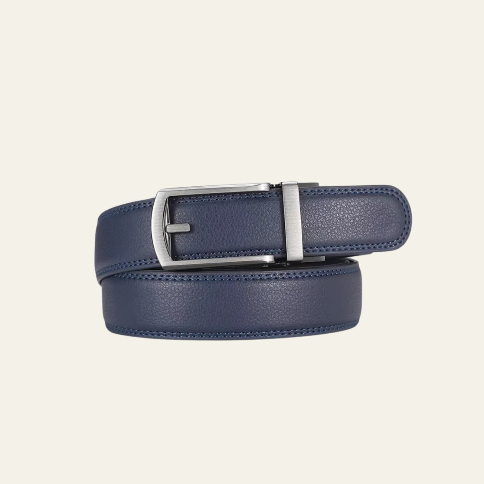 The Ashford Leather Belt Navy Blue
