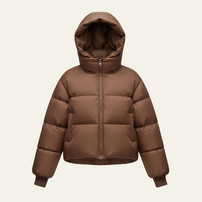 The Aspen Hooded Cropped Puffer Jacket
