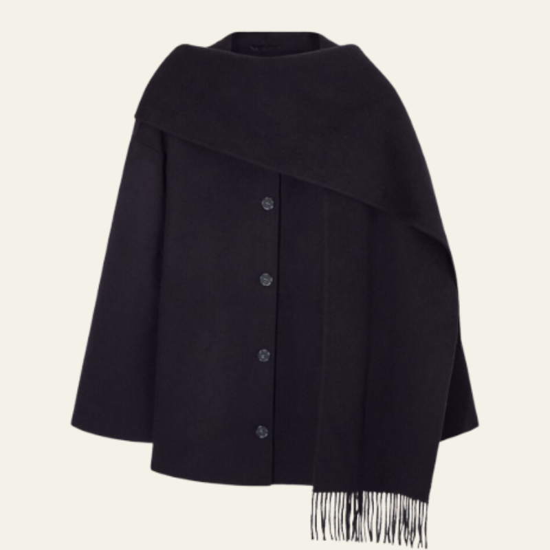 The Geneva Wool Pinstripe Coat