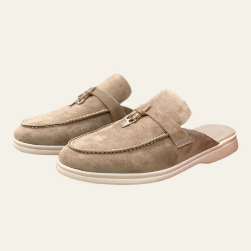 The Lisbon Suede Loafer Mule