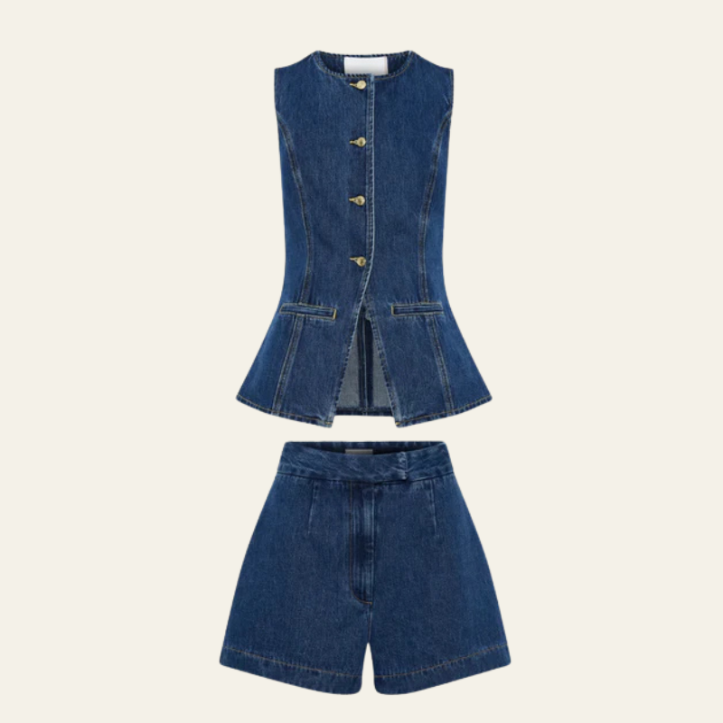 The Milan Denim Tailored Set