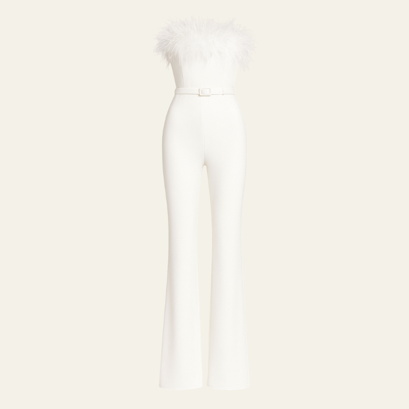 The Milan Feathered Jumpsuit