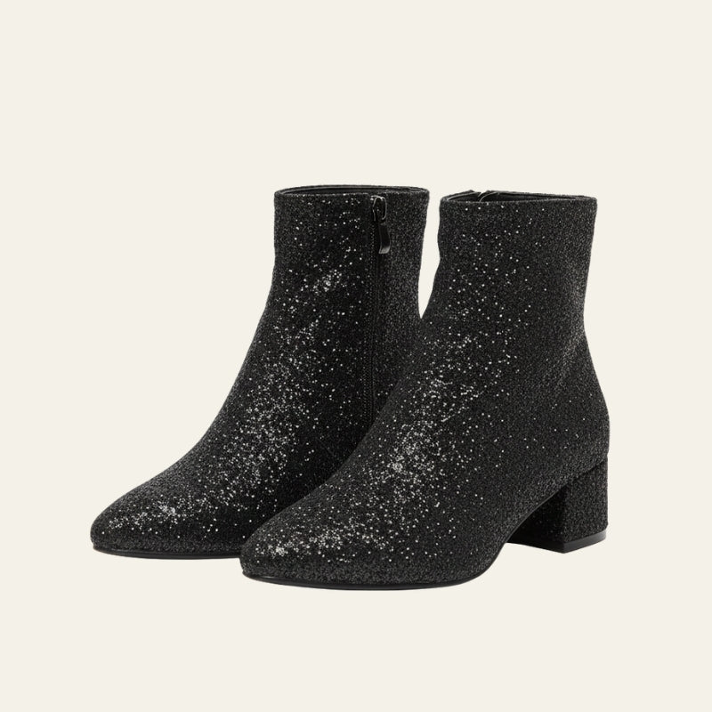 The Milan Glitter Ankle Boot