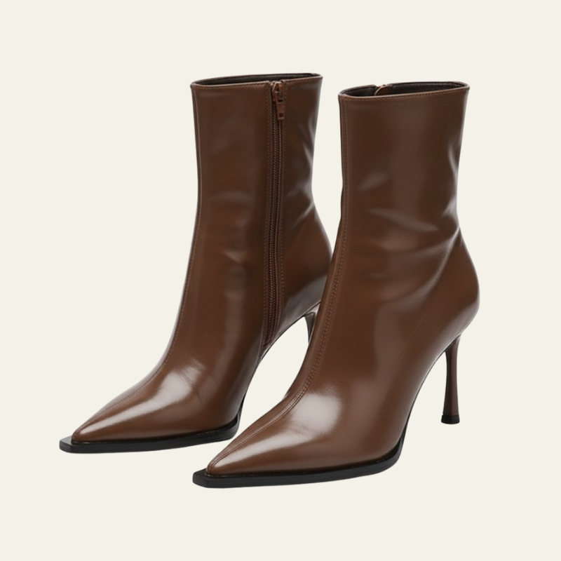 The Monaco Pointed-Toe Zip Ankle Boots