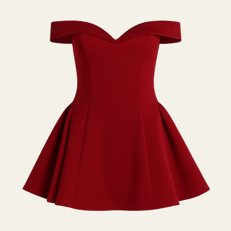 The Paris Structured Off-Shoulder Mini Dress