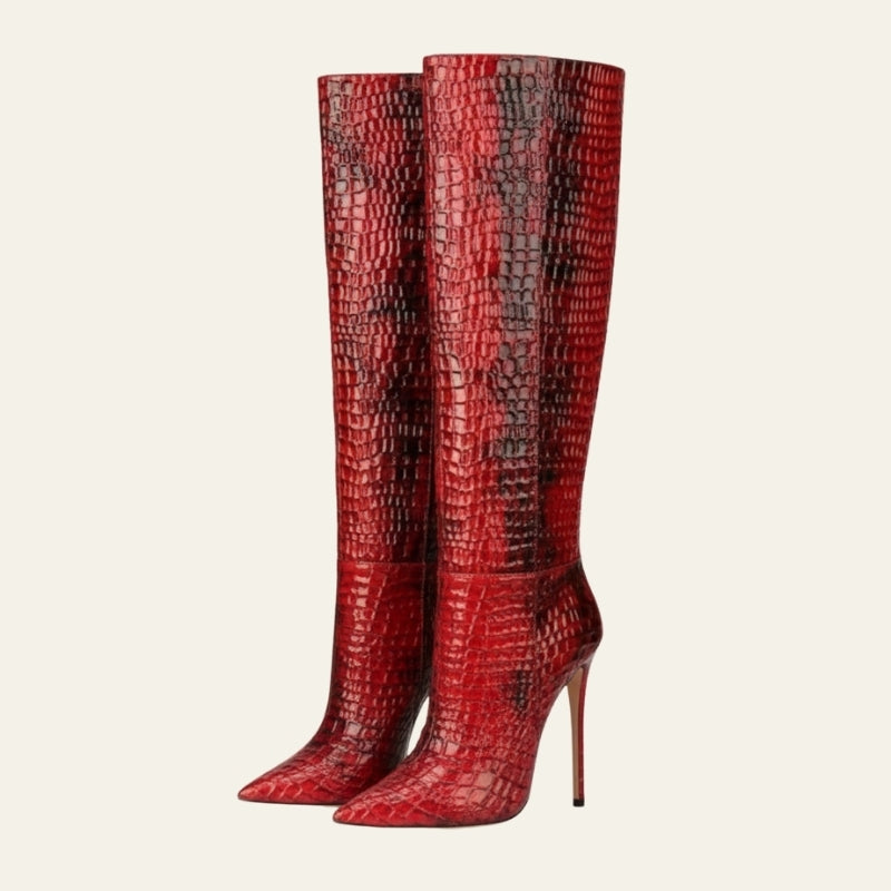 The Prague Stone Stiletto Boot