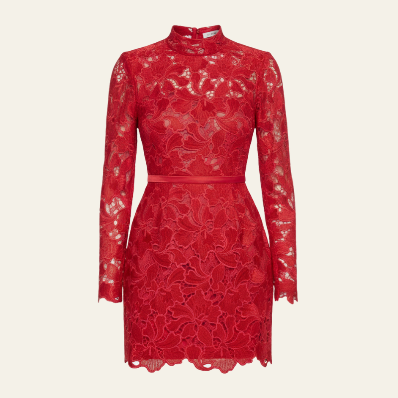 The Valencia Lace-Overlay Mini Dress