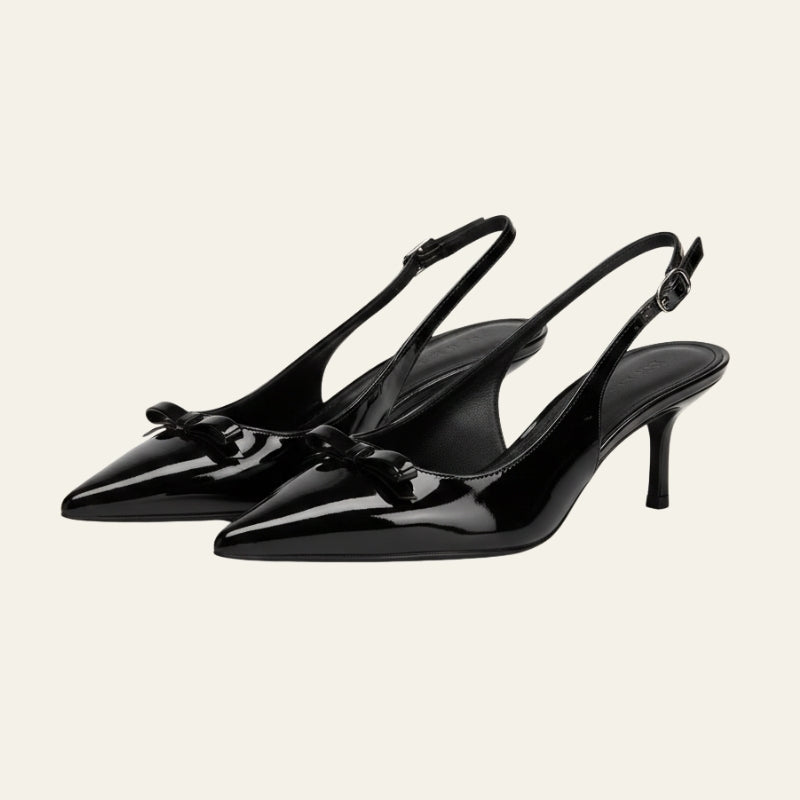 The Valencia Satin Slingback Heel