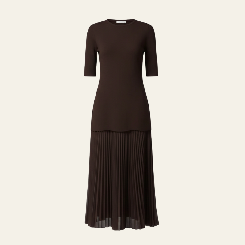 The Verona Pleated Knit Dress