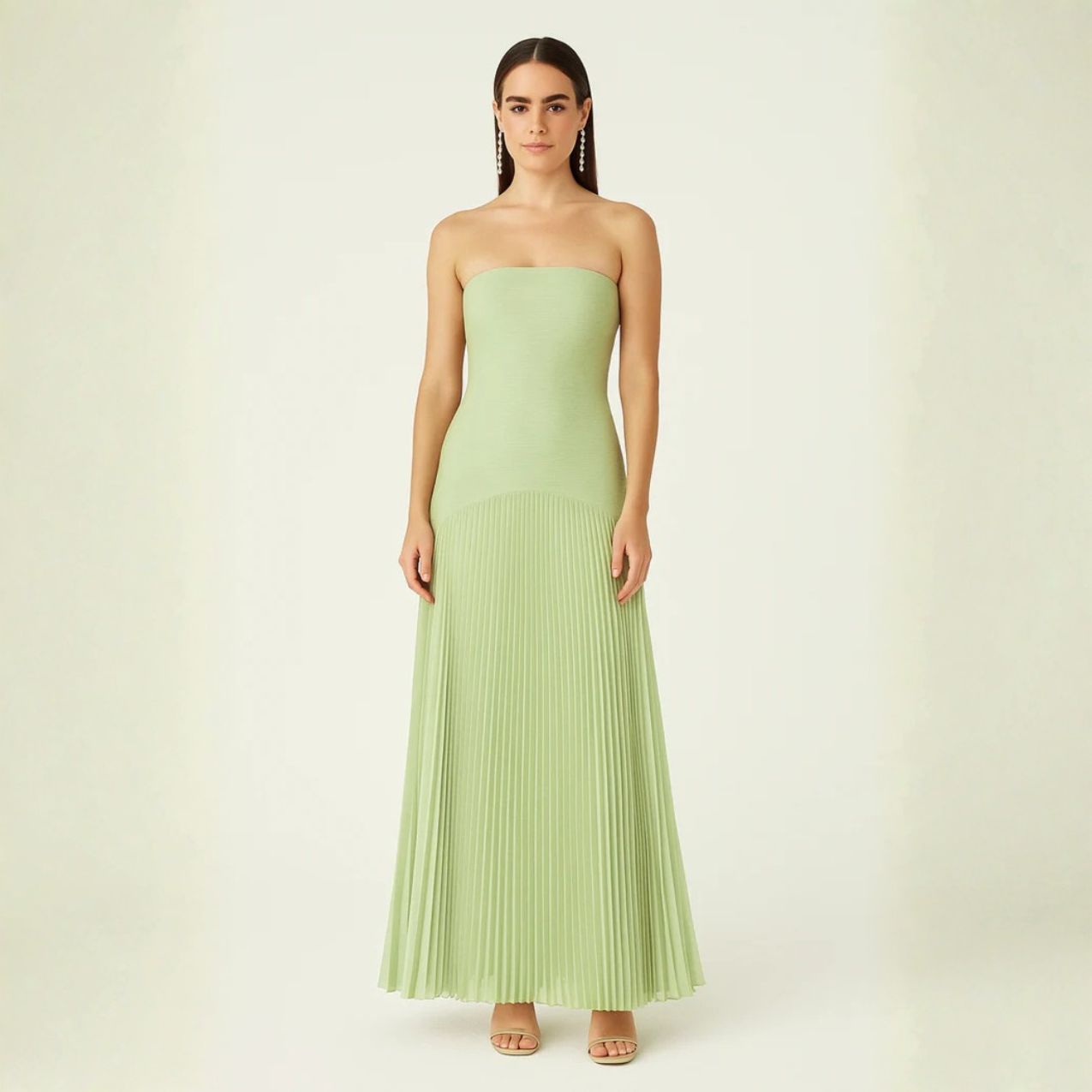 The Valencia Sleeveless Drop-Waist Maxi Dress