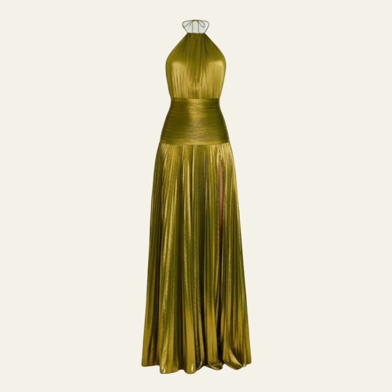 The Peridot Halter Maxi Dress