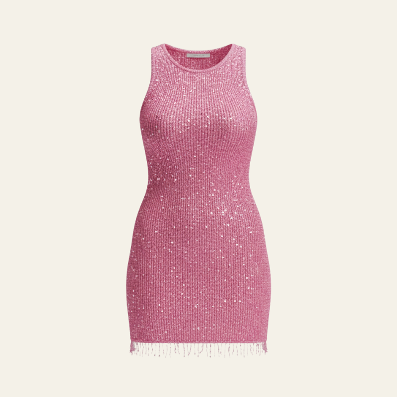 The Monaco Sequin Knit Mini Dress