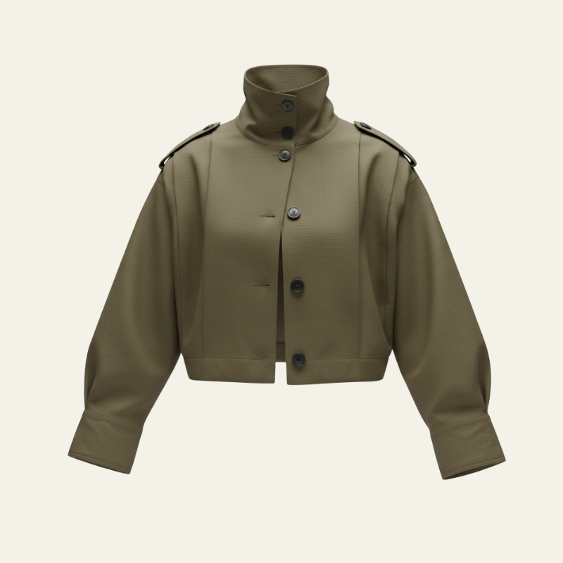 The Rowan Cropped Utility Jacket