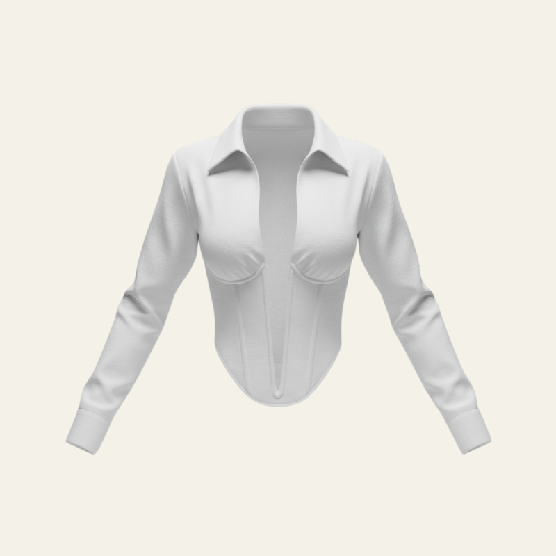 The Monaco Satin Corset Shirt