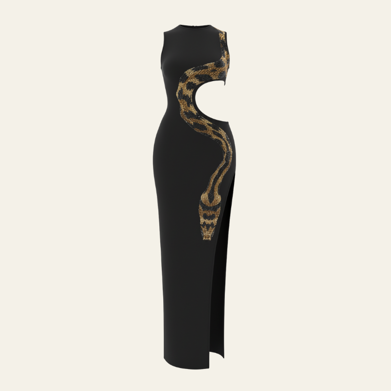 The Cairo Cutout Embellished Maxi Dress