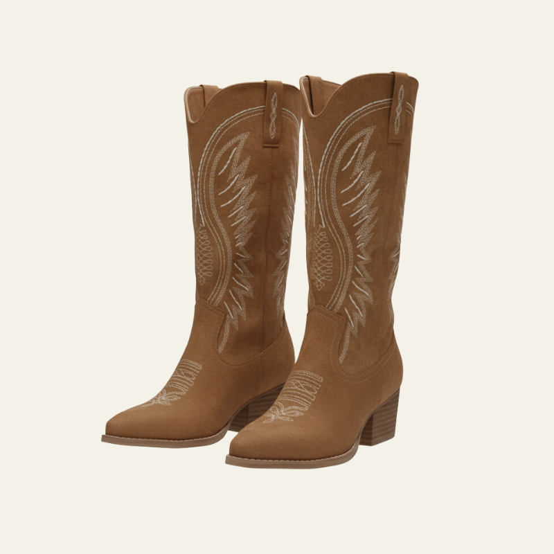 The Maren Embroidered Western Boots