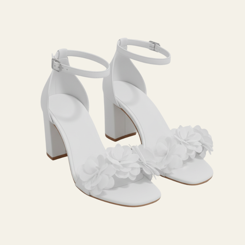 The Arlette Floral Strap Heels