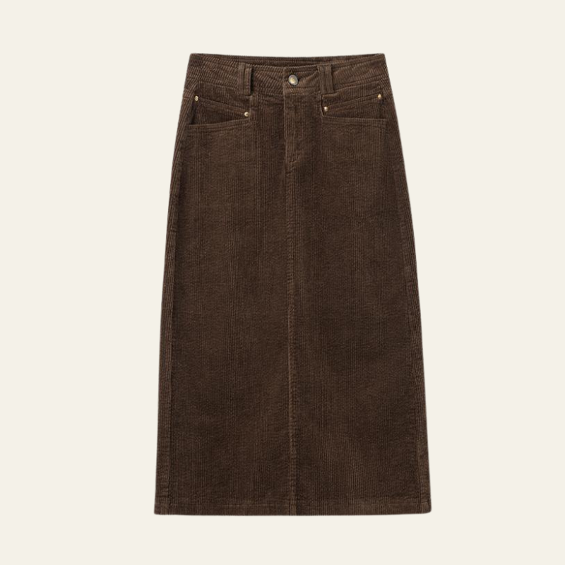 The Milan Corduroy Midi Skirt