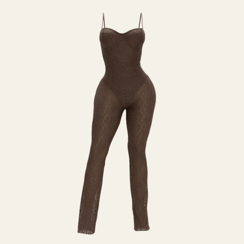 The Marisse Lace Flare Jumpsuit