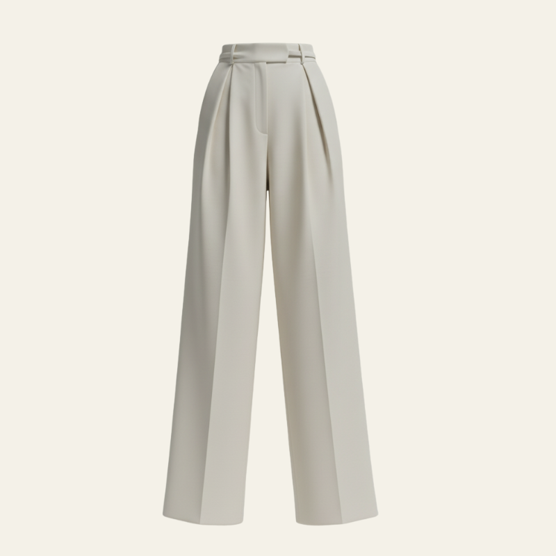 The Marseille Pleated Wide-Leg Trousers