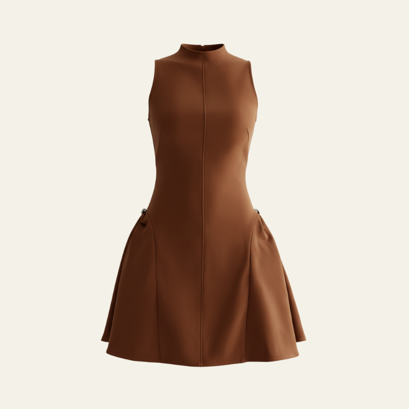 The Valencia Ring-Gathered Mini Dress
