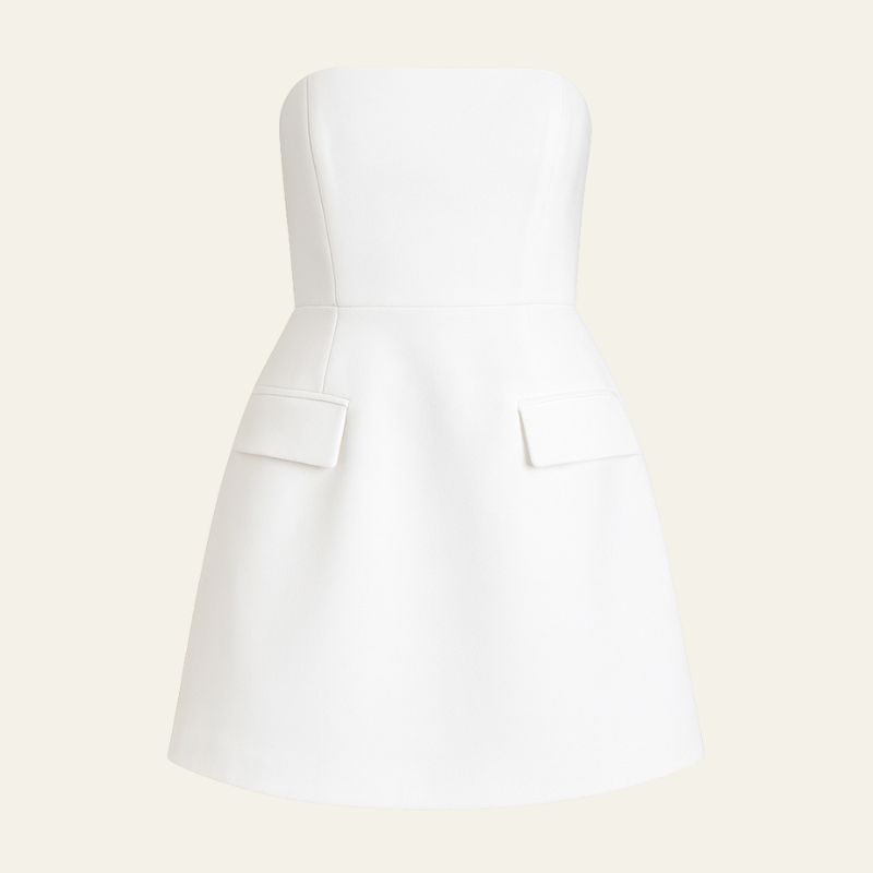 The Vienna Structured Strapless Mini Dress