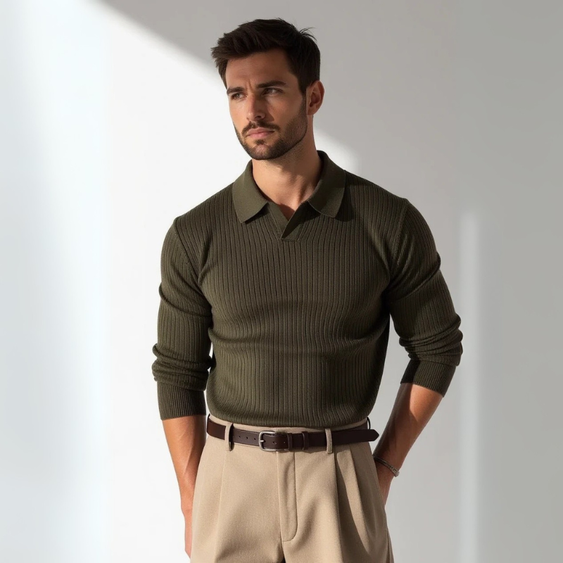 The Lisbon Ribbed Cotton Polo