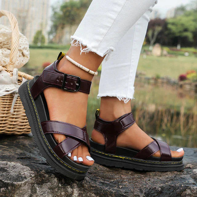 The Verona Platform Ankle-Strap Sandals