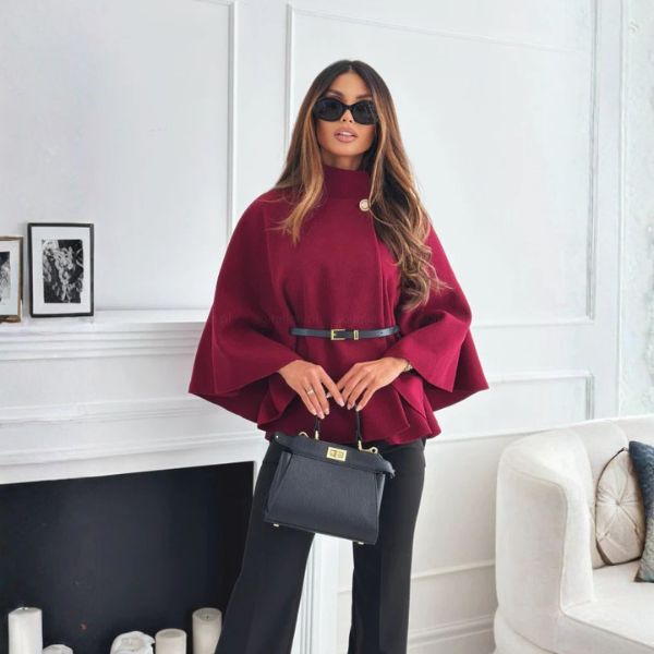 The Vienna Belted Cape Coat